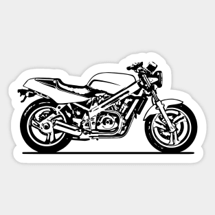 NT650 Hawk GT Motorcycle Sketch Art Sticker